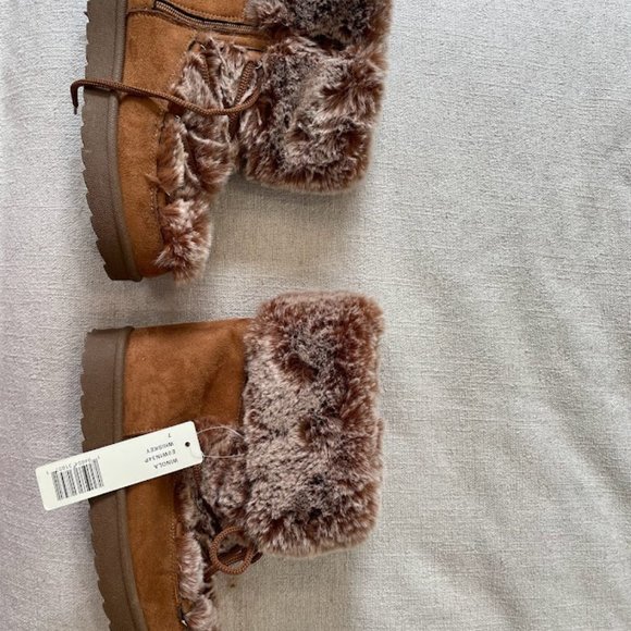 ESPRIT Boots Faux Fur Brown 7 - Picture 4 of 4